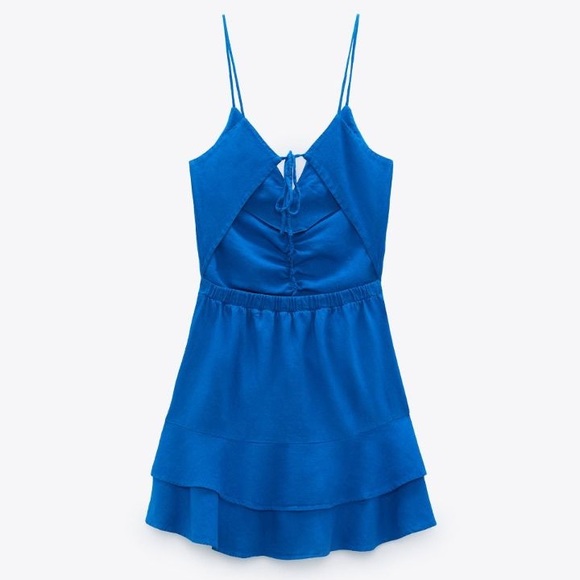 ZARA Linen Blend Mini Dress - Picture 13 of 14